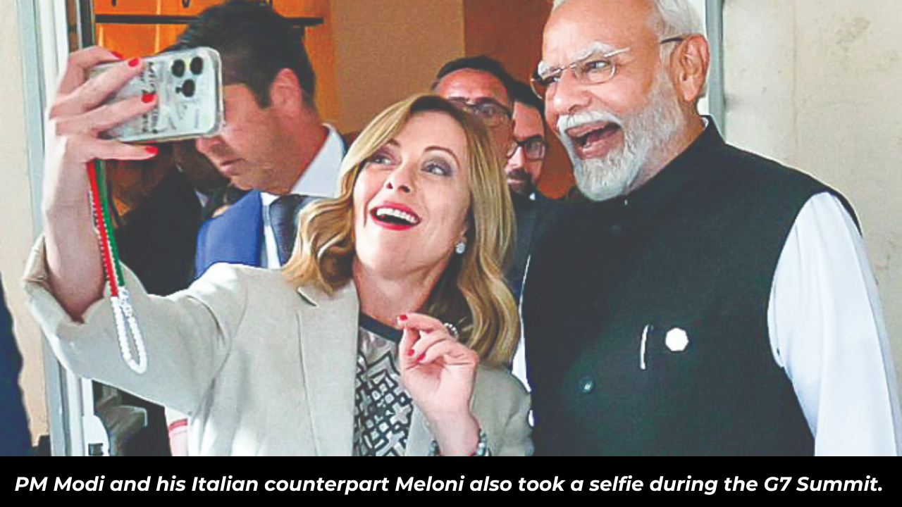 PM Modi and italian counterpart Georgia Meloni